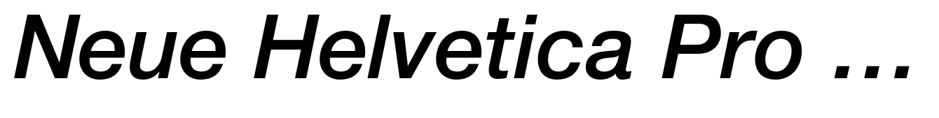 Neue Helvetica Pro 66 Medium Italic